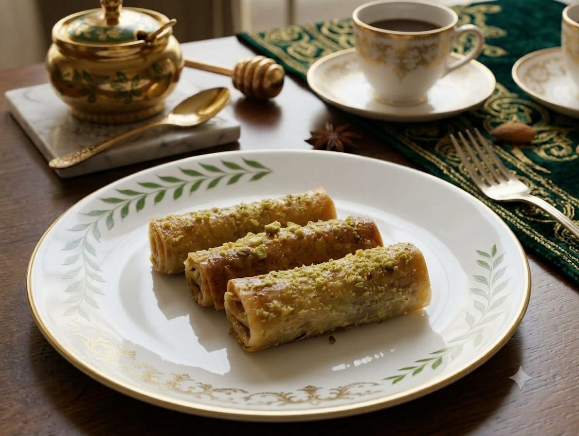 Almond Baklava Rolls