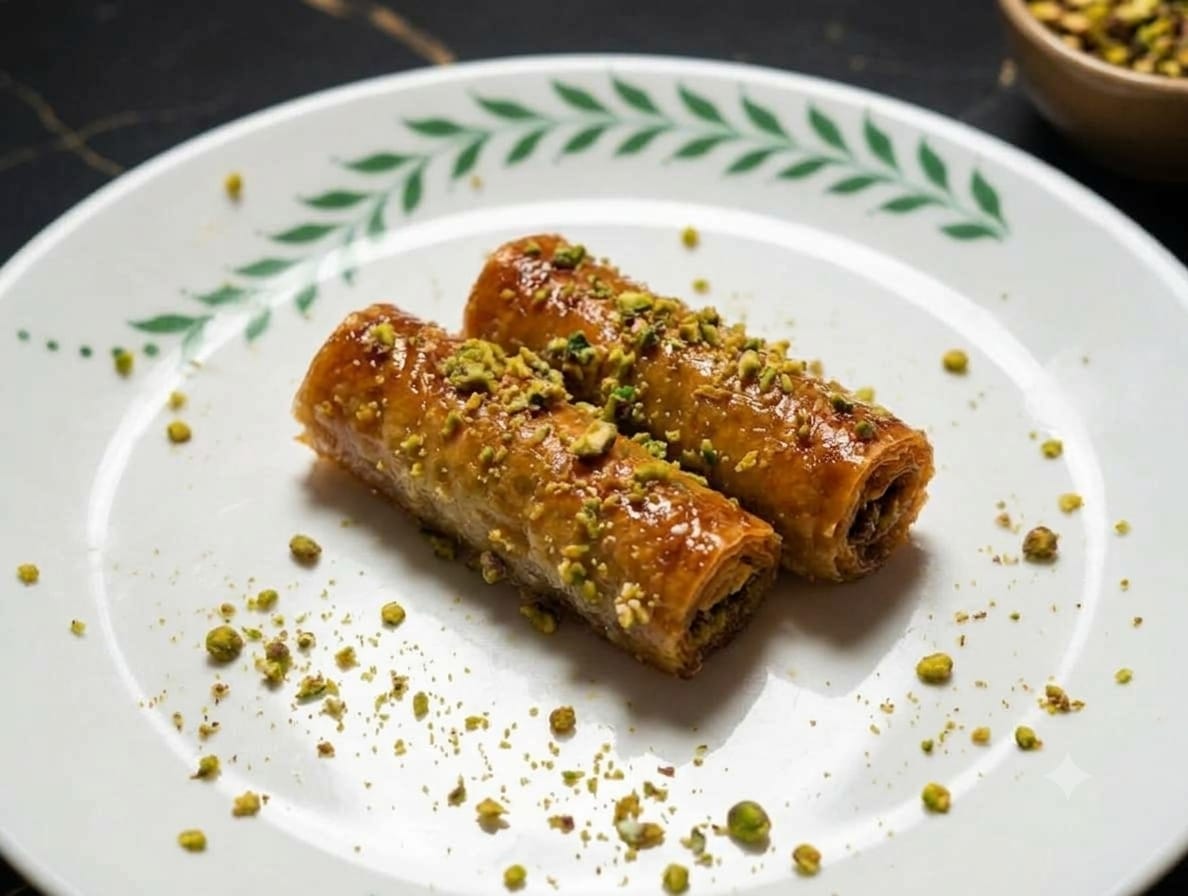 Pistachio Baklava Rolls